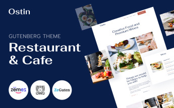 Responsywny motyw WordPress Ostin - Restaurant WordPress Theme for Gutenberg #107448
