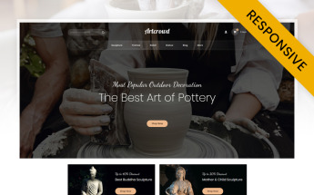 "Artcrowd - Art Gallery Store" Responsive PrestaShop Thema №107873