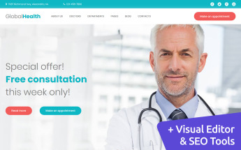 GlobalHealth - Doctor & Medical Moto CMS 3 Template
