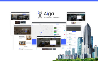 Modello Siti Web Responsive #108791 "Aiga - Real Estate HTML5"