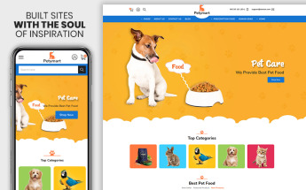 Shopify Theme namens "Petymart - The Pet & Animals Responsive" #108971