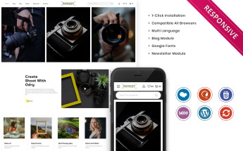 WooCommerce Theme namens "Fotozy - The Photography Store Responsove" #109622