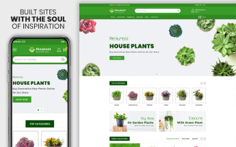 Responsywny szablon Shopify Starplant - The Plant Responsive #110273