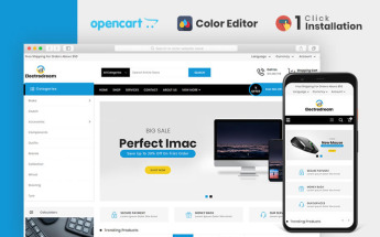 Tema OpenCart Responsive #110433 "Electrodream Electronics Store"