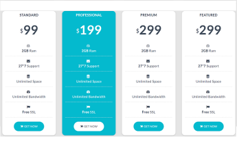 Pricing Table Specialty Page