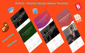 Reszponzív Al-Aziiz - Creative design Agency Nyítóoldal sablon 110680
