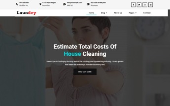 Website Vorlage namens "Laundry - Dry Cleaning Services Html 5" #110601