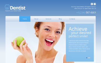 Modèle Moto CMS HTML pour site de dentisterie #40471
