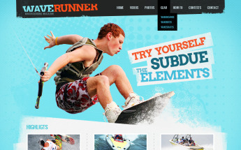Surfing Moto CMS HTML Template