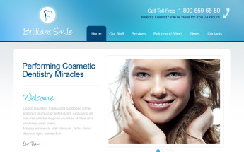 Modèle Moto CMS HTML Premium pour site de dentisterie #41020
