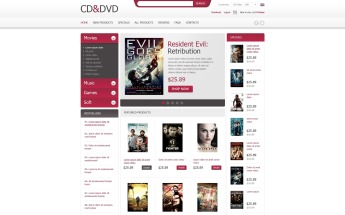 ZenCart Vorlage namens "CD & DVD" #41437