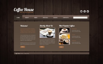 Website Vorlage für Kaffeeshop #44060