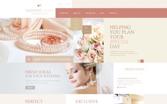 Joomla Vorlage namens "Wedding Guide" #44309