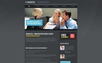 Plantilla Moto CMS HTML #45896 para Sitio de Consultoría de inmigración