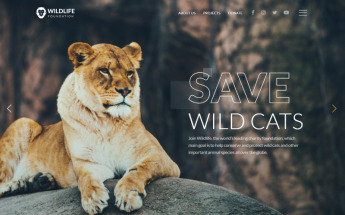 Website Vorlage namens "WildLife - Wild Life Multipage Creative HTML" #45961
