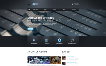 Modèle Web adaptatif pour studio d'enregistrement #46182