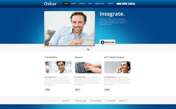 Modèle Moto CMS HTML Premium pour sites de consultation #46943