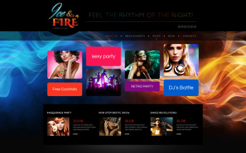 Plantilla Moto CMS HTML #47661 para Sitio de Discotecas