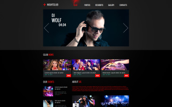 Plantilla Moto CMS HTML #47973 para Sitio de Discotecas