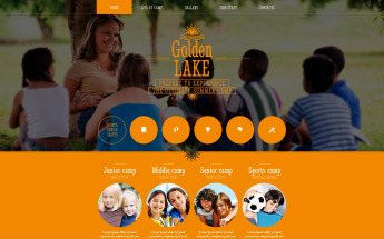 Responsive Website Vorlage für Sommercamp #48032
