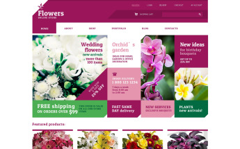 WooCommerce Theme namens "Live Flowers" #48243