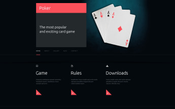 Responsive Website template over Online poker №48322
