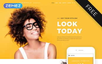 Great Hair - Hair Salon Stylish Joomla Template