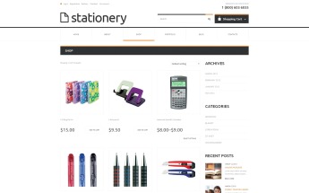 Modello WooCommerce Responsive #48611 per Un Sito di Cartoleria