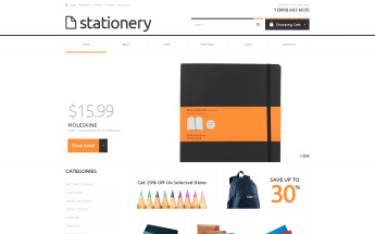 Responsives WooCommerce Theme für Schreibwaren #48611