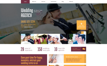 Responsives WordPress Theme für Hochzeitsplaner #49011