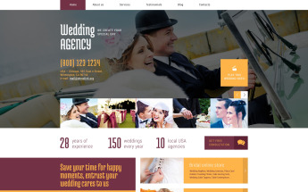 Reszponzív Esküvőszervezők WordPress sablon 49011