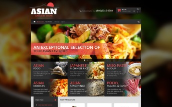 Asian Grocery Tema Magento №49144