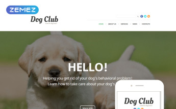 Dog Club - Animals & Pets Clean Joomla Template