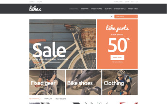 PrestaShop Theme namens "Bikes" #49374