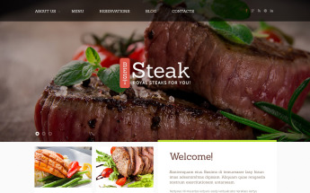 Responsive Joomla Vorlage für Steakhaus #49392