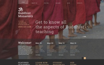 Reszponzív Buddhist Monastery Joomla sablon 49342