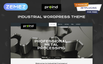Tema De WordPress "Proind - Industrial Services Multipurpose Modern Elementor" #49645