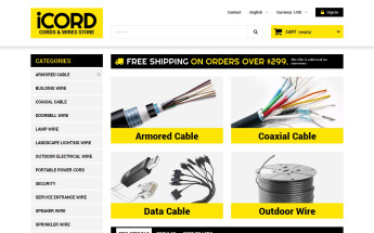 PrestaShop Theme namens "Cords Wires Store" #50470
