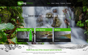 Responsive Website Vorlage für Wasser #50518