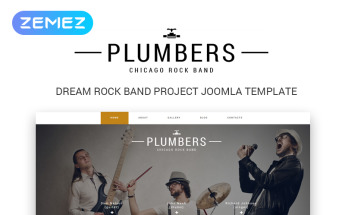 Joomla Vorlage namens "Plumbers - Music Band Creative" #50601