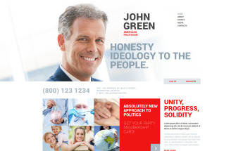 "Portfolio pour politiciens" thème Joomla adaptatif #50682
