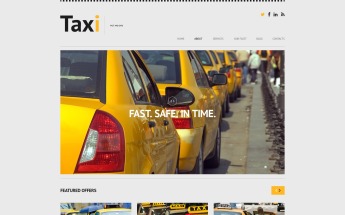 Reszponzív Taxi társaság WordPress sablon 50615