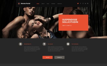Responsive Entertainment.Movie Template Wordpress #50741