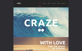 WordPress Theme namens "Surfing Club" #50812