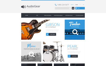 PrestaShop Theme namens "Musikgeräte" #50987