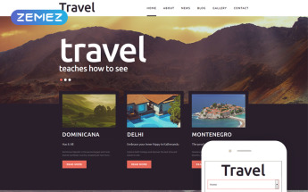 "Travel - Fancy Tourism Blog" Responsive Joomla Template №51191