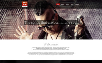 Reszponzív Music Fan Page Drupal sablon 51279