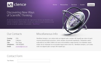 Free Science HTML5 Template Website Template