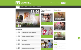 Plantilla Joomla Responsive para Sitio de Canales de televisión #51845