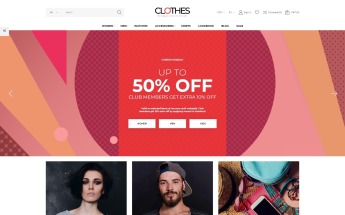 PrestaShop Theme namens "Markenkleidung" #51868
